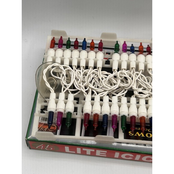 Vintage Holiday Lite 45 Lite Icicles Multicolored Lights Lot Of‎ 2 - Picture 12 of 14